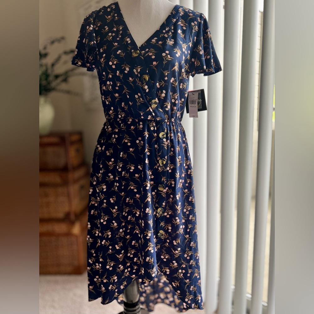 By & By Blue Floral Print Dress